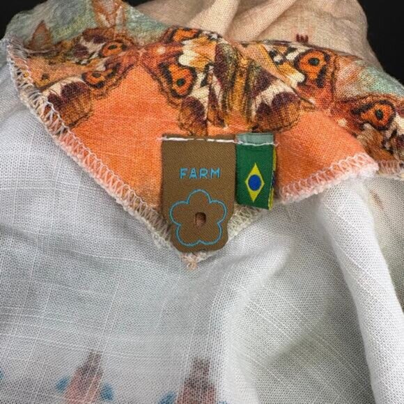 Farm Rio Aztec Tiered Ruffle Strappy Boho Beach Resort Sundress Womens Sz M - Picture 3 of 6